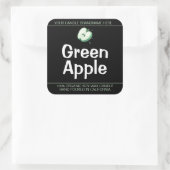 Groene Apple Schattige Symbool Sojakaarsen Labels  (Tas)