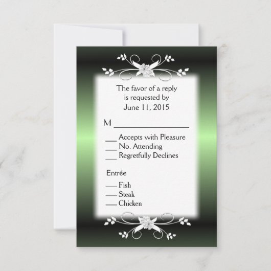 Groene Apple Shine RSVP met Menu (Voorkant)