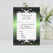 Groene Apple Shine RSVP met Menu (Staand voorkant)