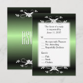 Groene Apple Shine RSVP met Menu (Voorkant / Achterkant)