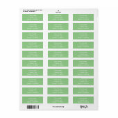Groene Apple Sjabloon Adresetiketten Etiket (Full Sheet)