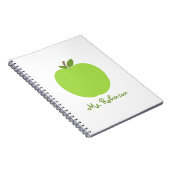 Groene Apple Spiral notebook voor leraren Notitieboek (Rechterzijde)
