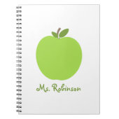 Groene Apple Spiral notebook voor leraren Notitieboek (Voorkant)