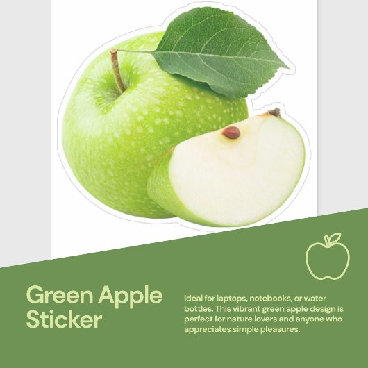 Groene Apple Sticker 🍏