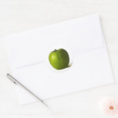 Groene Apple-stokje Ronde Sticker (Envelop)