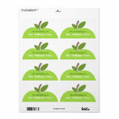 Groene Apple Teacher Bookplate voor Klaslokaal Etiket (Full Sheet)