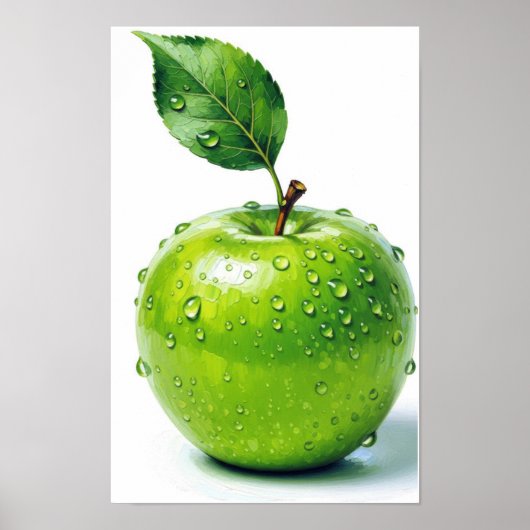 Groene Apple Wall Art Poster (Voorkant)