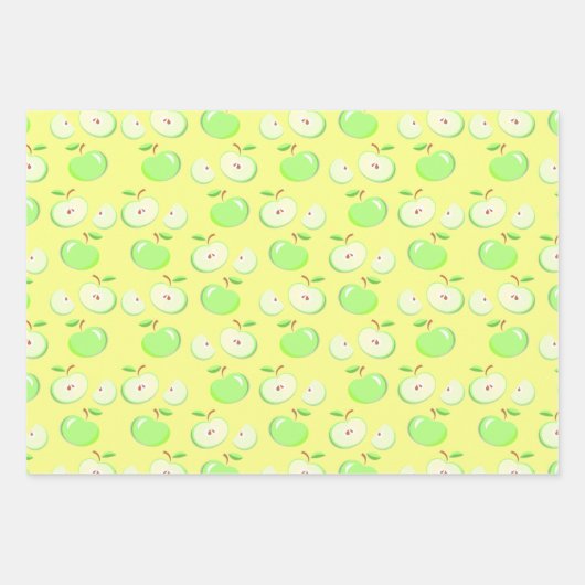 Groene Apple Wrapping Paper Set (Voorkant)
