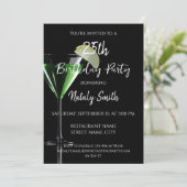 Groene appletini-cocktail kaart (Staand voorkant)