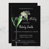 Groene appletini-cocktail kaart (Voorkant / Achterkant)