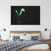 Groene appletini-cocktail met appel canvas afdruk (Insitu (Slaapkamer))