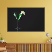 Groene appletini-cocktail met appel canvas afdruk (Insitu (Woonkamer))