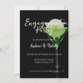 Groene appletini cocktail met plak appel kaart (Voorkant)