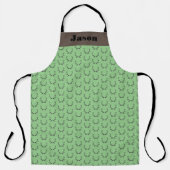 Groene apron met geweien Persoonlijke mannen apron Schort (Voorkant)