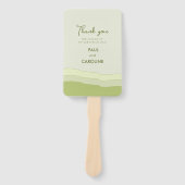 Groene Aqua Gradient Pastel Wedding Favorieten Mod Handwaaier (Voorkant)