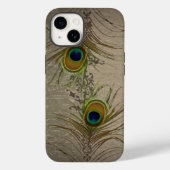  groene Aqua Peacock Feathers Case-Mate iPhone Case (Achterkant)