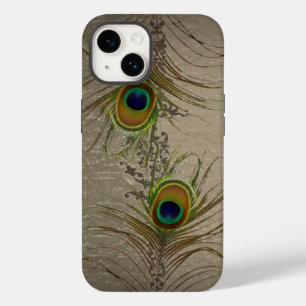 groene Aqua Peacock Feathers Case-Mate iPhone Case