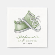 Groene Aquarel Babylaarsjes Baby Shower
