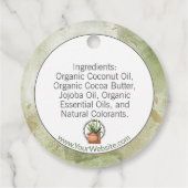 Groene Aquarel Bad en Lichaam Hanglabels 🧼 Bedankjes Labels (Achterkant)