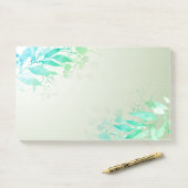 Groene Aquarel Bladeren Bloemen Botanische Bruilof Post-it® Notes (Op bureau)