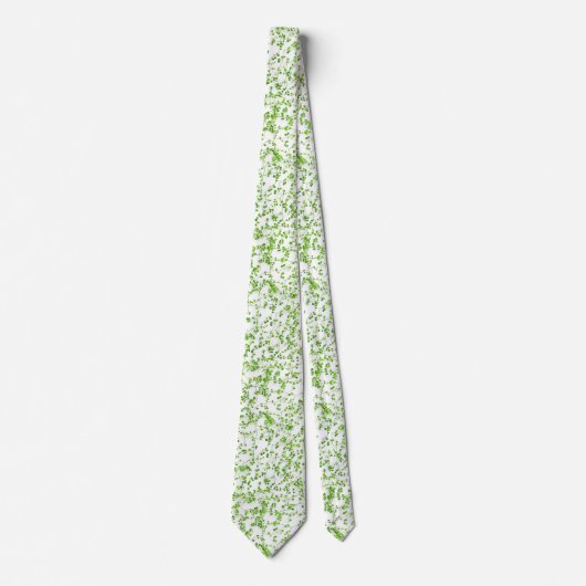 Groene Aquarel Bladeren en Wijnranken, Elegante St Stropdas (Voorkant)