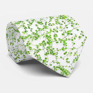 Groene Aquarel Bladeren en Wijnranken, Elegante St Stropdas