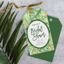 Groene Aquarel Bladeren Tropische Bruiloft Feest