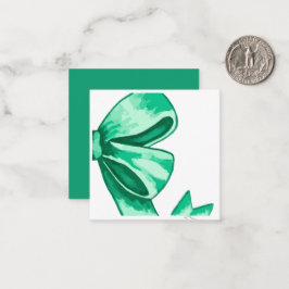 Groene Aquarel Boog Bijlagekaart Notitiekaartje