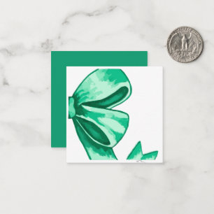 Groene Aquarel Boog Bijlagekaart Notitiekaartje