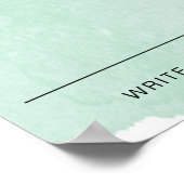 groene aquarel brengt uw stem Baby Naam stemmen Poster (Hoek)