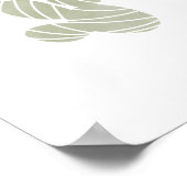 Groene aquarel cactus poster (Hoek)