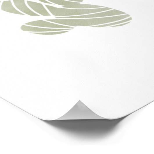 Groene aquarel cactus poster (Hoek)