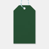 Groene Aquarel Dennentakken Cadeaulabel (Achterkant)