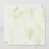 Groene Aquarel Eiffeltoren Trouw Trouwkaart Dankje Kaart (Achterkant)