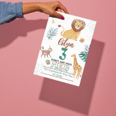 Groene Aquarel Kinder Illustratie Savanne Thema Kaart