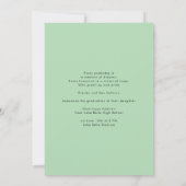 Groene Aquarel Klas van 2023 Foto Afstuderen Aankondiging (Achterkant)