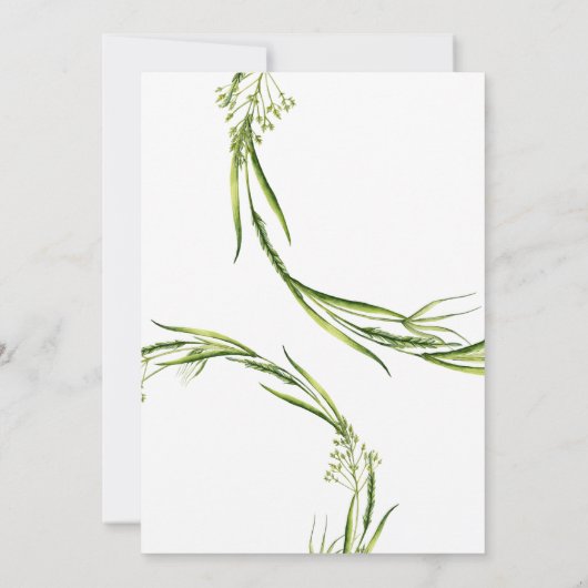 Groene Aquarel Krans Net Getrouwd Typografie Kaart (Achterkant)