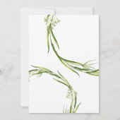 Groene Aquarel Krans We Gingen Trouwen Typografie Kaart (Achterkant)