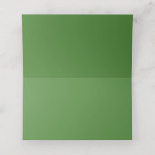 Groene Aquarel Olijftak Initialen Datum Plaatskaartje (Binnenkant ongevouwen)