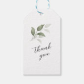 Groene aquarel script bedankkaartjes voor trouwfee cadeaulabel (Voorkant)