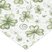 Groene aquarel shamrocks Ierse St. Patrick's Day Korte Tafelloper (Hoek)