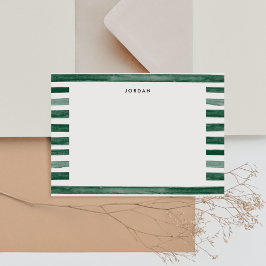 Groene Aquarel Streep Bedankkaart RSVP Kaartje