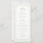 Groene Aquarel Strepen Trouwmenu Save The Date (Voorkant)