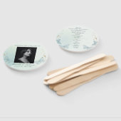 Groene Aquarel Vlinder Uitvaartdienst Handwaaier (Niet-gemonteerd)