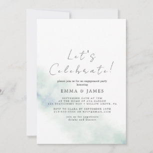 Groene Aquarel Wash Feest  Kaart