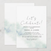 Groene Aquarel Wash Feest Kaart (Voorkant / Achterkant)