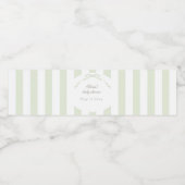 Groene Aquarel Waterfles Label Etiket (Enkel label)