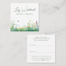 Groene Aquarel Wilde Bloem Elegant Schrift
