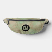 Groene Aquarelverf Cirkels Initiaal Monogram Heuptasje (Liggend)