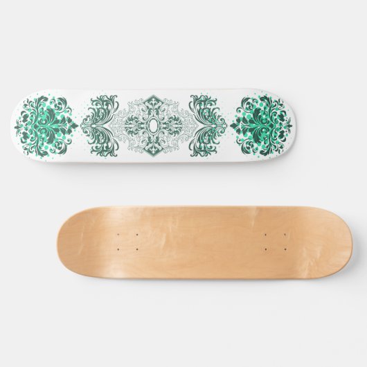 groene Arabesk Persoonlijk Skateboard (Horizontaal)